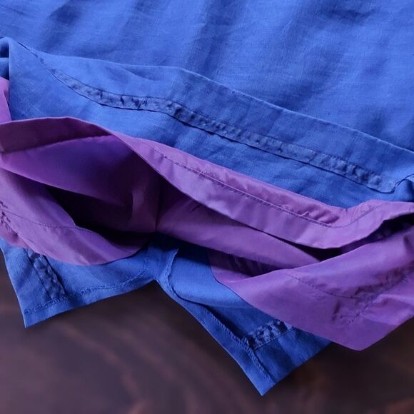 Vtg blue linen Linda Allard Ellen Tracy pencil skirt - Picture 8 of 16